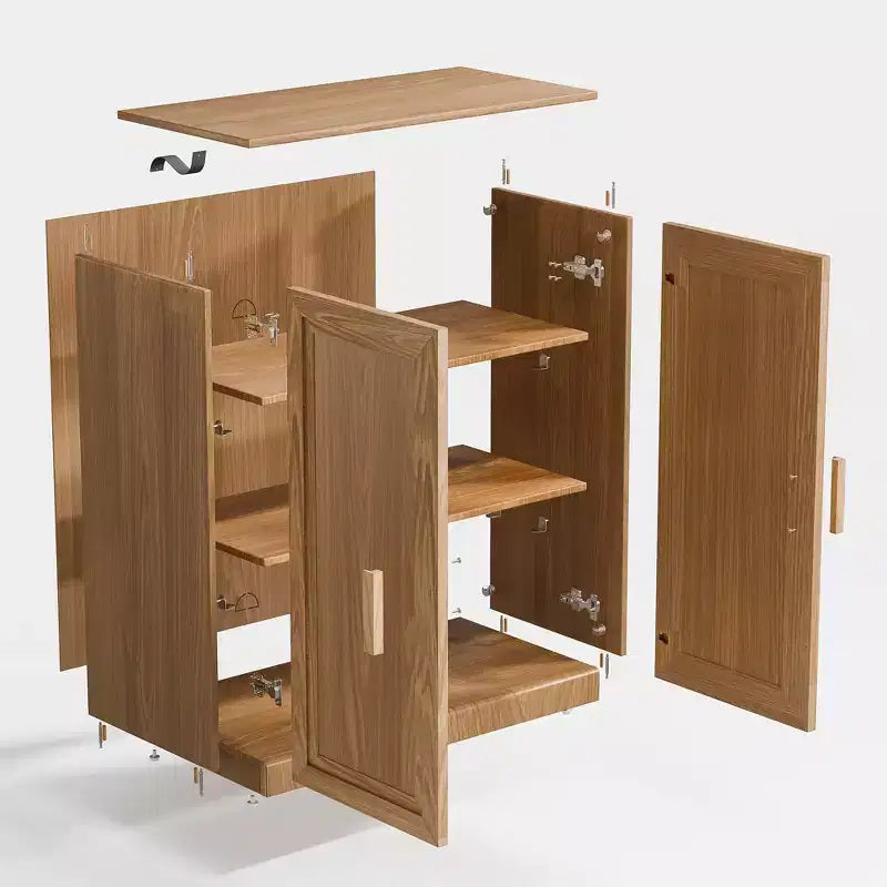 Meuble de rangement d'appoint en bois noir 72x31x16, organisateur de rangement avec étagères réglables et portes vitrées pour cuisine, chambre, salon/salle à manger
