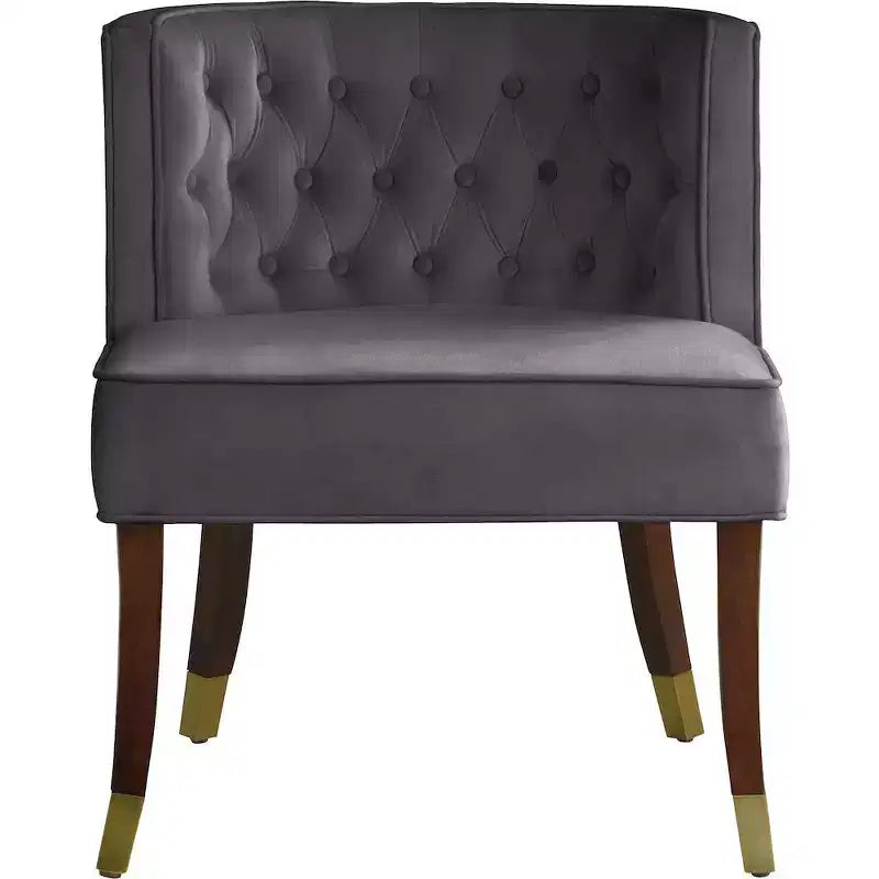 Chaise de salle à manger en velours, lot de 2