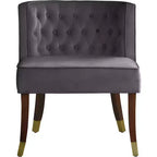 Chaise de salle à manger en velours, lot de 2