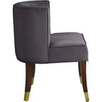 Chaise de salle à manger en velours, lot de 2