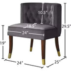 Chaise de salle à manger en velours, lot de 2