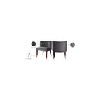 Chaise de salle à manger en velours, lot de 2
