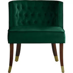Chaise de salle à manger en velours, lot de 2