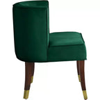 Chaise de salle à manger en velours, lot de 2