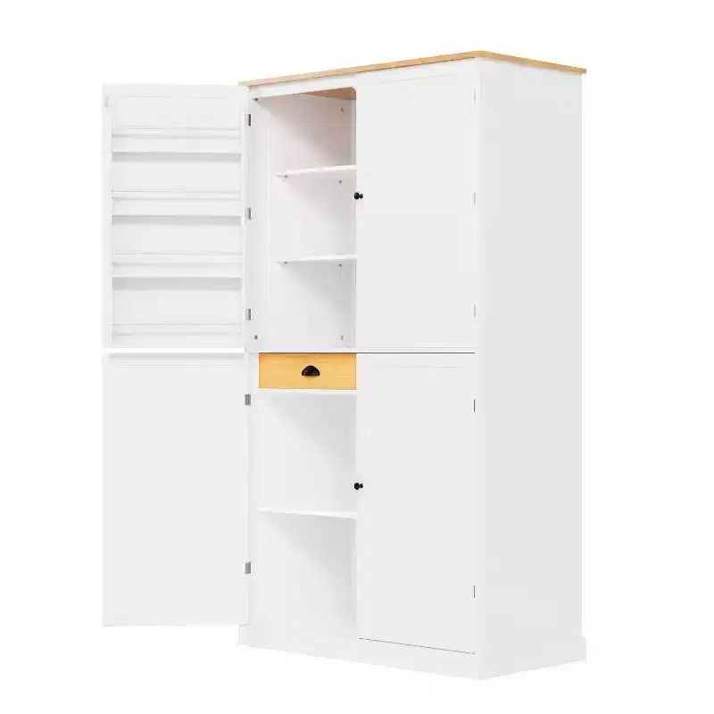 Buffet de salle à manger moderne autoportant de 71,3 pouces avec rangement, 2 étagères réglables, 8 compartiments de porte pour cuisine ou salon