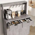 Buffet de rangement 2 portes avec 2 tiroirs, meuble de rangement en bois pour salle à manger, cuisine et salon, console de bar à café