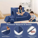 Canapé pour enfants, canapé Nugget 12 pièces pour salle de jeux, canapé modulaire pour tout-petits, canapé sectionnel convertible en mousse pour enfants