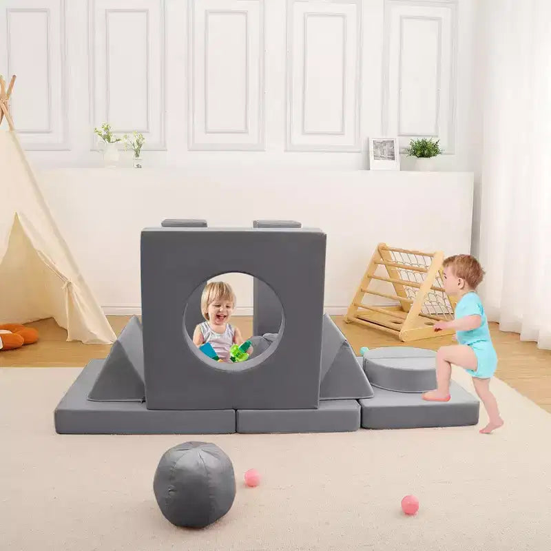 Canapé pour enfants, canapé Nugget 12 pièces pour salle de jeux, canapé modulaire pour tout-petits, canapé sectionnel convertible en mousse pour enfants
