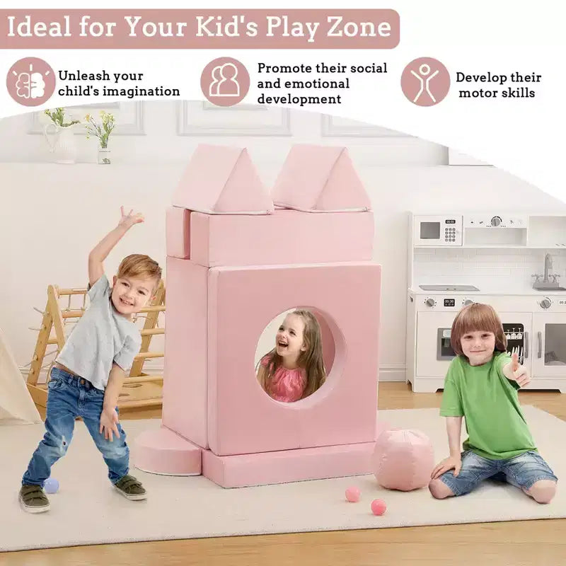 Canapé pour enfants, canapé Nugget 12 pièces pour salle de jeux, canapé modulaire pour tout-petits, canapé sectionnel convertible en mousse pour enfants
