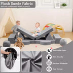 Canapé pour enfants, canapé Nugget 12 pièces pour salle de jeux, canapé modulaire pour tout-petits, canapé sectionnel convertible en mousse pour enfants