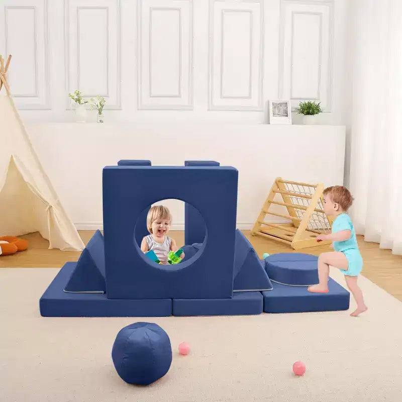 Canapé pour enfants, canapé Nugget 12 pièces pour salle de jeux, canapé modulaire pour tout-petits, canapé sectionnel convertible en mousse pour enfants