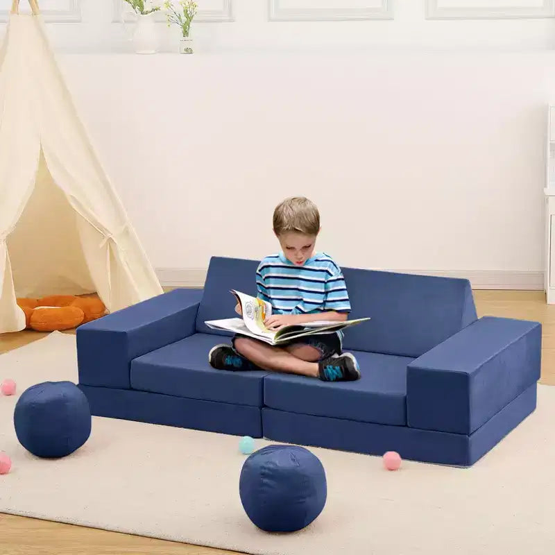 Canapé pour enfants, canapé Nugget 12 pièces pour salle de jeux, canapé modulaire pour tout-petits, canapé sectionnel convertible en mousse pour enfants