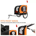 Remorque de vélo pour chien, Poussette de jogging - Convertible pour chiens moyens à grands, Capacité de 40 kg, Étanche, Attelage universel pour vélos de 20 à 29 pouces
