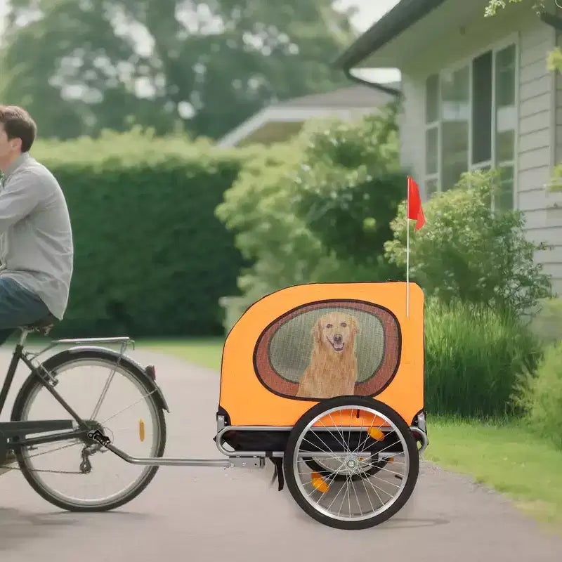 Remorque de vélo pour chien, Poussette de jogging - Convertible pour chiens moyens à grands, Capacité de 40 kg, Étanche, Attelage universel pour vélos de 20 à 29 pouces