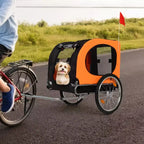 Remorque de vélo pour chien, Poussette de jogging - Convertible pour chiens moyens à grands, Capacité de 40 kg, Étanche, Attelage universel pour vélos de 20 à 29 pouces