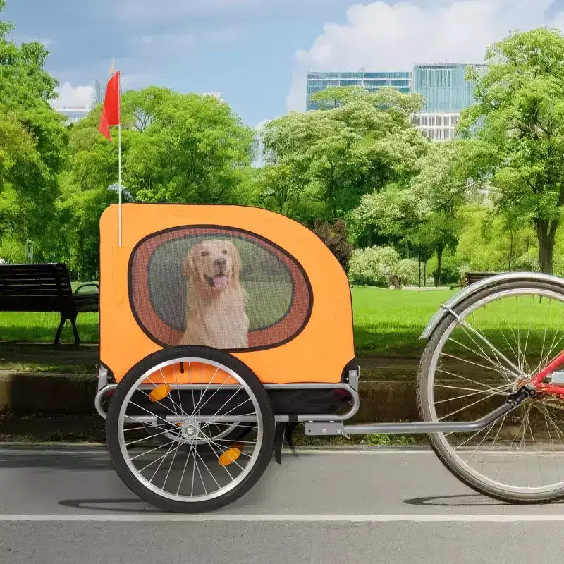 Remorque de vélo pour chien, Poussette de jogging - Convertible pour chiens moyens à grands, Capacité de 40 kg, Étanche, Attelage universel pour vélos de 20 à 29 pouces