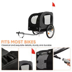 Remorque de vélo pour chien, Poussette de jogging - Convertible pour chiens moyens à grands, Capacité de 40 kg, Étanche, Attelage universel pour vélos de 20 à 29 pouces