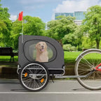 Remorque de vélo pour chien, Poussette de jogging - Convertible pour chiens moyens à grands, Capacité de 40 kg, Étanche, Attelage universel pour vélos de 20 à 29 pouces
