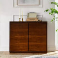 GDFStudio Suches Modern Wood Grain 2-Door Sideboard with Outlet Holes