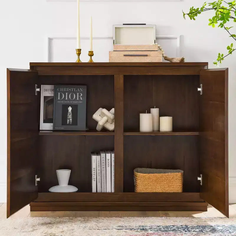 Bahut 2 portes en bois moderne avec trous de sortie