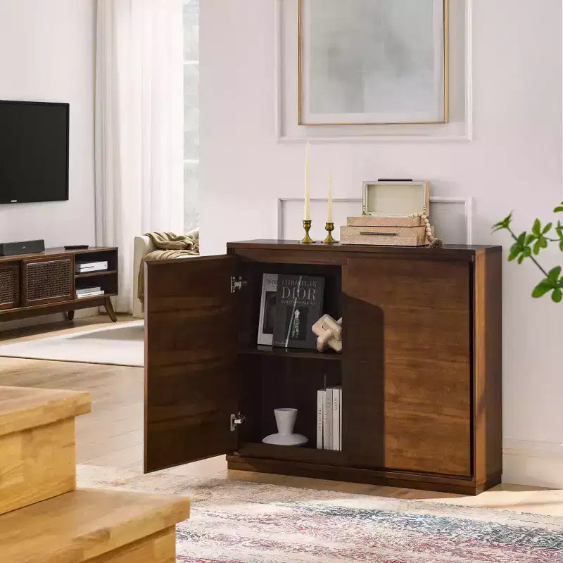 Bahut 2 portes en bois moderne avec trous de sortie