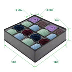 Organisateur de tiroir pour vêtements, Organiseur de commode 16 cellules, Séparateur pour chaussettes et sous-vêtements, Organisateur de placard et de rangement pour chambre de bébé, Gris