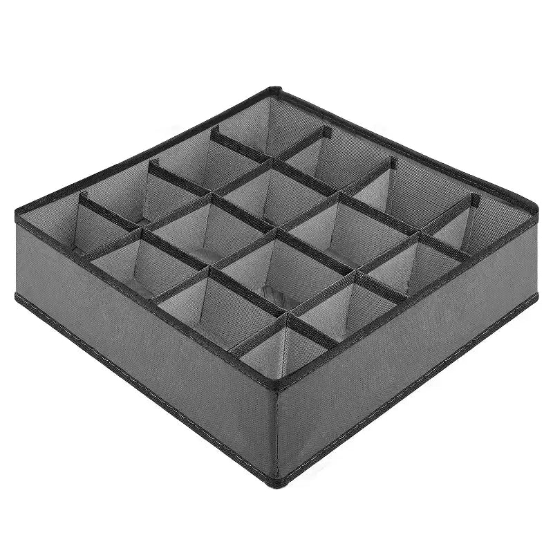 Organisateur de tiroir pour vêtements, Organiseur de commode 16 cellules, Séparateur pour chaussettes et sous-vêtements, Organisateur de placard et de rangement pour chambre de bébé, Gris