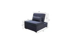 Tabouret de lit ajustable 4 en 1, chaise de canapé d'appoint, lit de repos moderne avec dossier réglable et oreiller