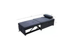 Tabouret de lit ajustable 4 en 1, chaise de canapé d'appoint, lit de repos moderne avec dossier réglable et oreiller