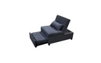 Tabouret de lit ajustable 4 en 1, chaise de canapé d'appoint, lit de repos moderne avec dossier réglable et oreiller