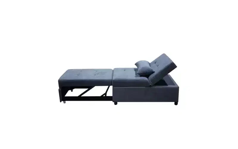 Tabouret de lit ajustable 4 en 1, chaise de canapé d'appoint, lit de repos moderne avec dossier réglable et oreiller
