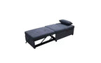 Tabouret de lit ajustable 4 en 1, chaise de canapé d'appoint, lit de repos moderne avec dossier réglable et oreiller