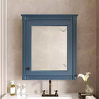 Meuble haut de salle de bain mural avec miroir, armoire à pharmacie avec étagère réglable en hauteur, blanc