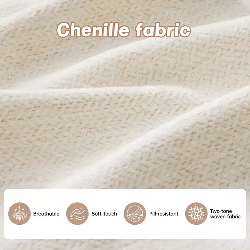 Causeuse en chenille Cloud Touch - Dossier capitonné, Mousse ergonomique haute densité, Base en bois massif, 2 places, Format appartement