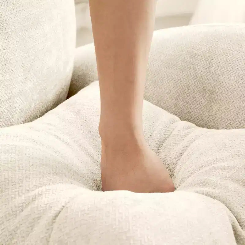 Causeuse en chenille Cloud Touch - Dossier capitonné, Mousse ergonomique haute densité, Base en bois massif, 2 places, Format appartement