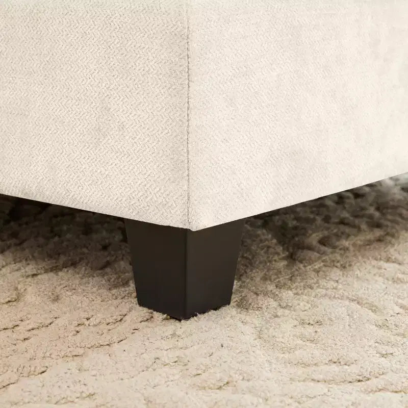 Causeuse en chenille Cloud Touch - Dossier capitonné, Mousse ergonomique haute densité, Base en bois massif, 2 places, Format appartement