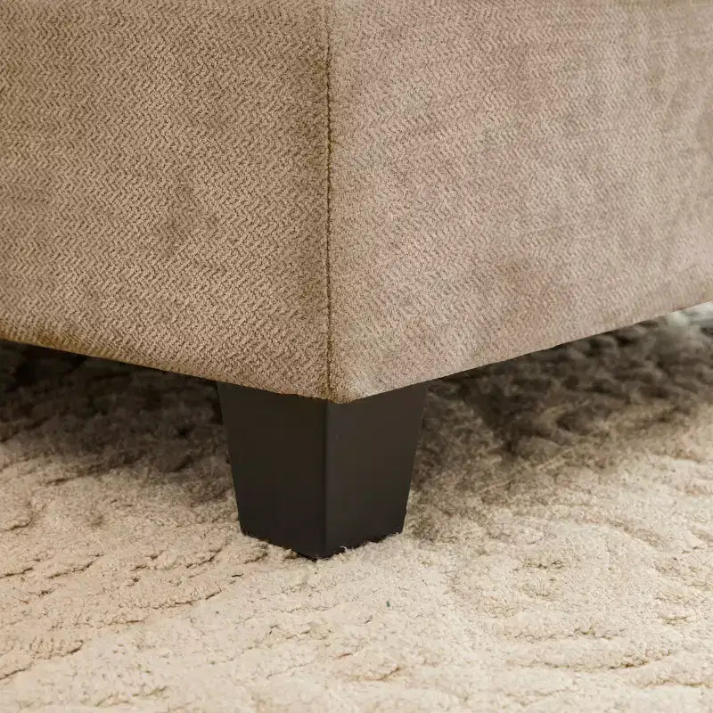 Causeuse en chenille Cloud Touch - Dossier capitonné, Mousse ergonomique haute densité, Base en bois massif, 2 places, Format appartement