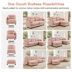 Causeuse en chenille Cloud Touch - Dossier capitonné, Mousse ergonomique haute densité, Base en bois massif, 2 places, Format appartement