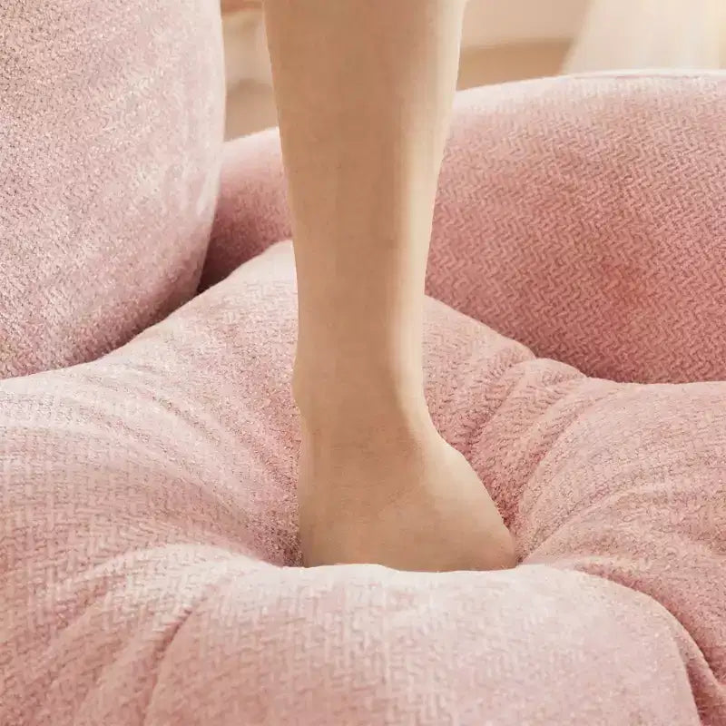 Causeuse en chenille Cloud Touch - Dossier capitonné, Mousse ergonomique haute densité, Base en bois massif, 2 places, Format appartement