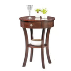 Table d'appoint rectangulaire en bois, couleur marron, de 61 cm de hauteur, 1 pièce