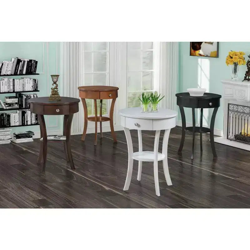 Table d'appoint rectangulaire en bois, couleur marron, de 61 cm de hauteur, 1 pièce