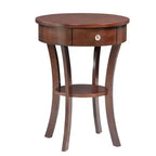 Table d'appoint rectangulaire en bois, couleur marron, de 61 cm de hauteur, 1 pièce