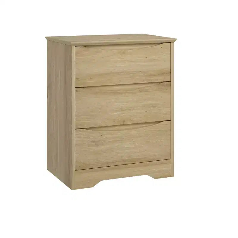 Commode à 3 tiroirs pour chambre à coucher, commode en bois de 75 cm de haut, petite commode de chevet, organisateur de rangement de vêtements pour chambre à coucher, couloir