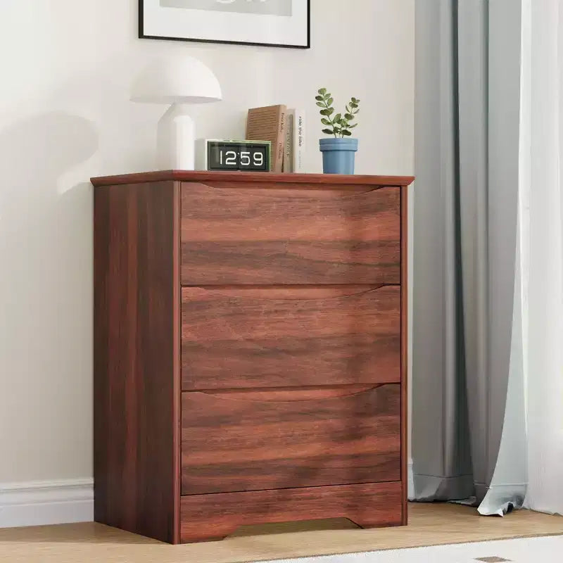 Commode à 3 tiroirs pour chambre à coucher, commode en bois de 75 cm de haut, petite commode de chevet, organisateur de rangement de vêtements pour chambre à coucher, couloir