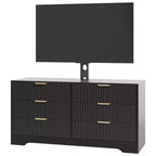 Meuble TV, Meuble console multimédia moderne en bois avec 6 tiroirs