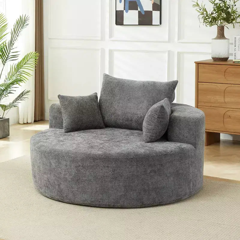 Fauteuil de couchage moderne en peluche, sans assemblage, canapé simple et confortable pour salon et chambre à coucher
