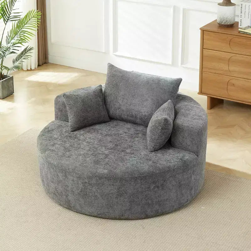 Fauteuil de couchage moderne en peluche, sans assemblage, canapé simple et confortable pour salon et chambre à coucher