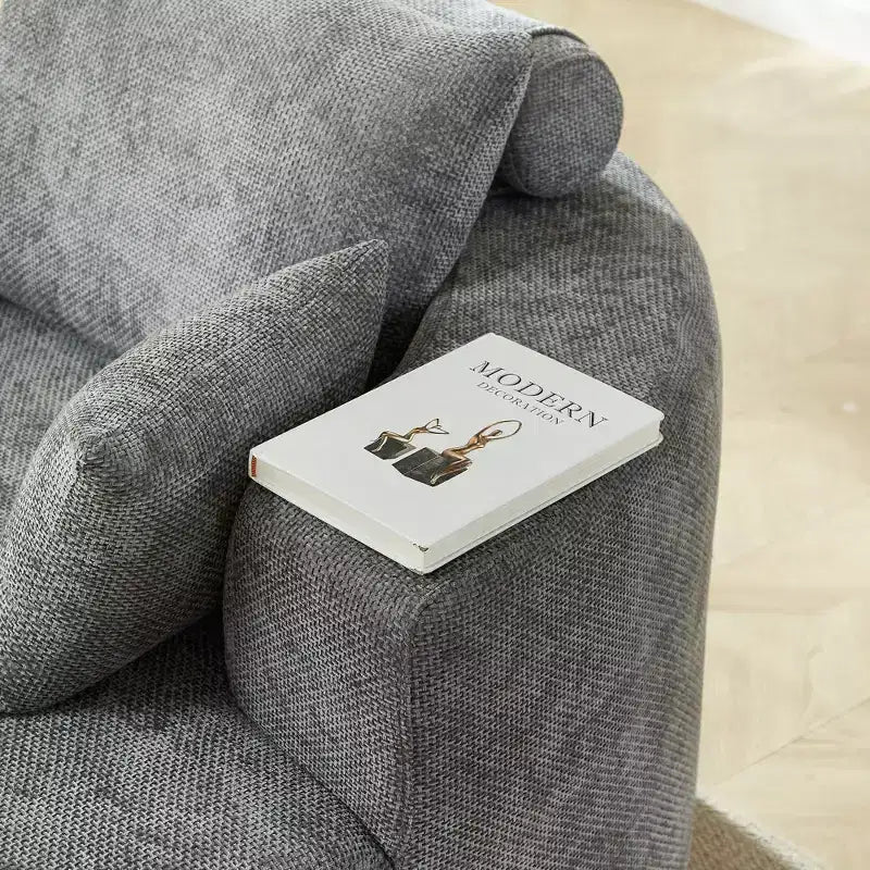 Fauteuil de couchage moderne en peluche, sans assemblage, canapé simple et confortable pour salon et chambre à coucher