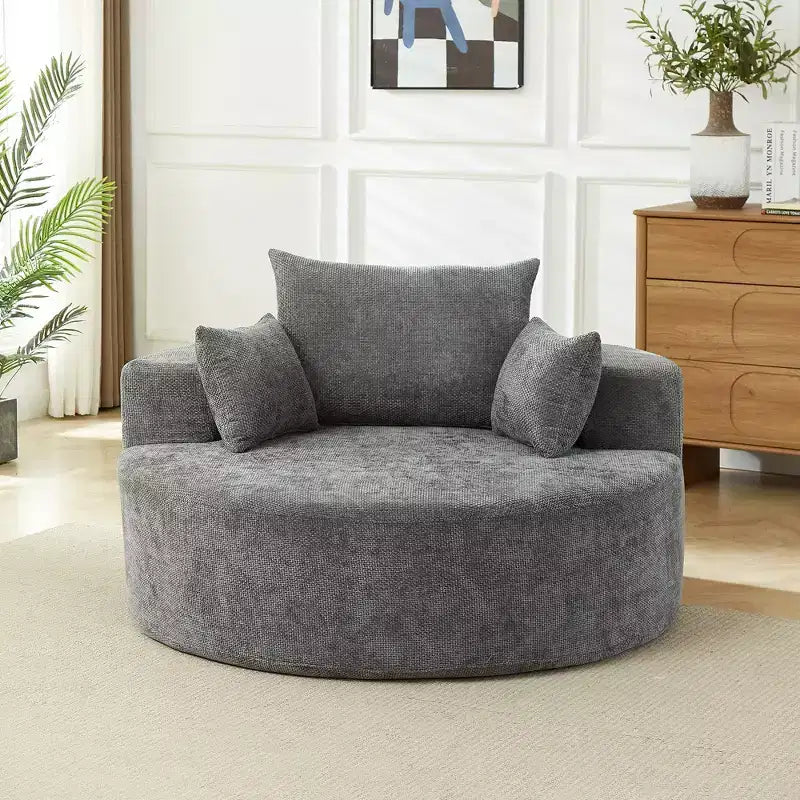 Fauteuil de couchage moderne en peluche, sans assemblage, canapé simple et confortable pour salon et chambre à coucher