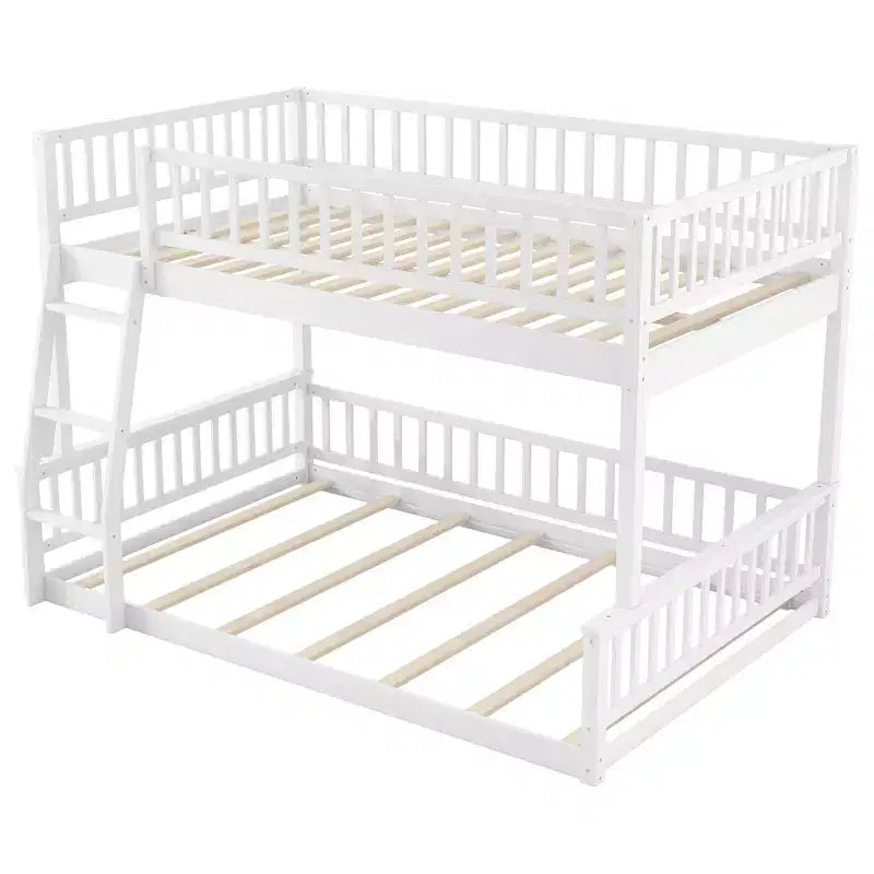 Lit en bois Queen Size ?Avec garde-corps, échelle, montage facile